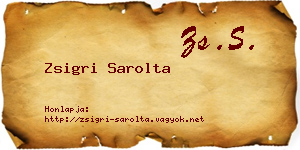 Zsigri Sarolta névjegykártya
