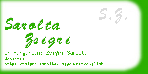 sarolta zsigri business card